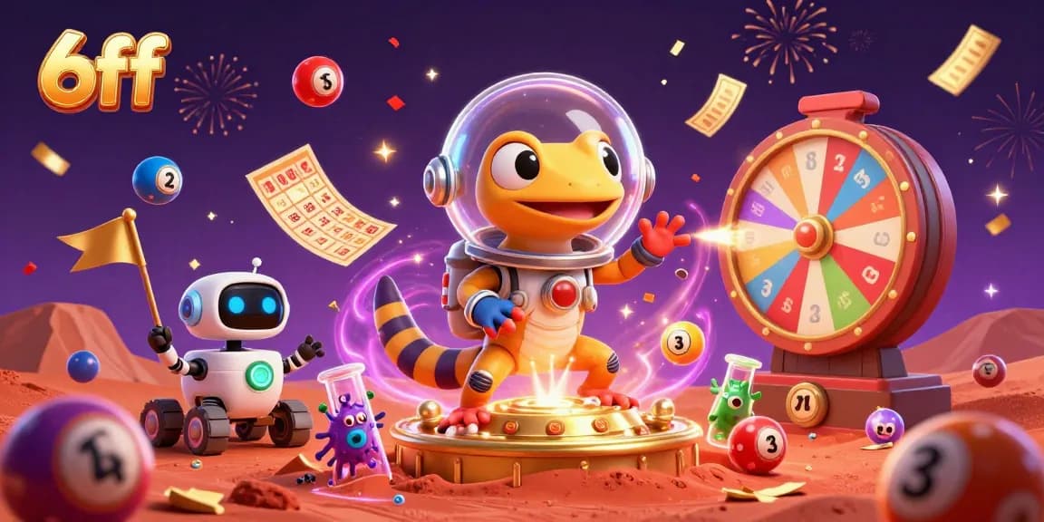 Experience the excitement of 6ff as the Martian gecko discovers a vibrant casino on Mars.