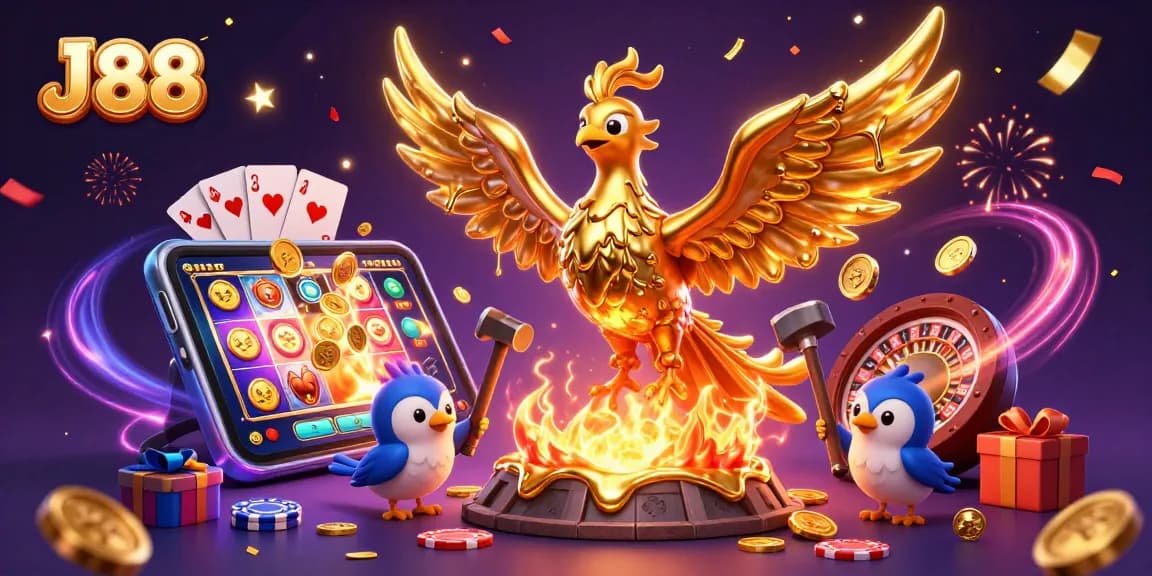 Win big at J 88 casino with dynamic games featuring gold coins and vivid visuals.
