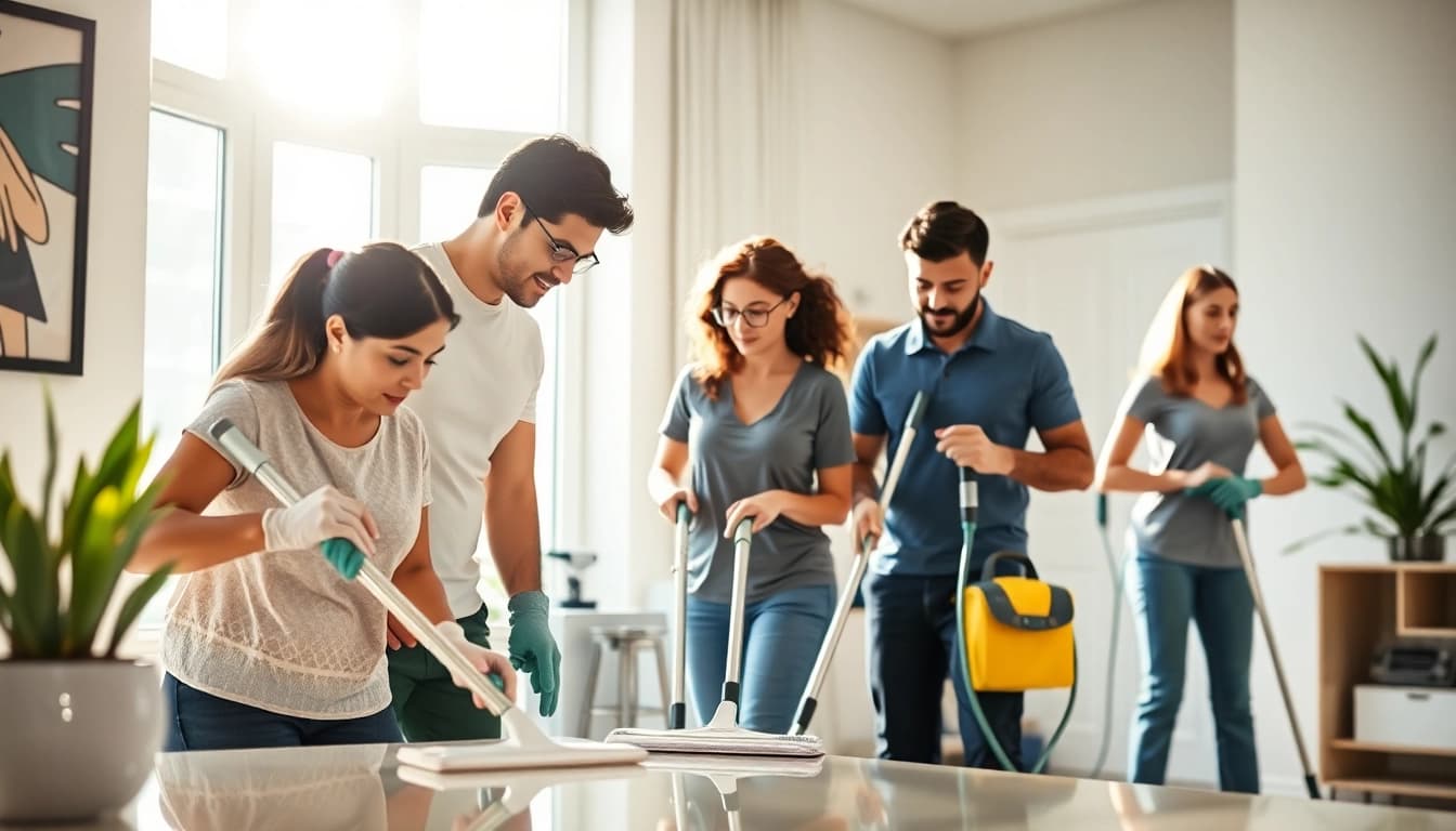 Effektiv städning med priser på städning i en modern heminredning