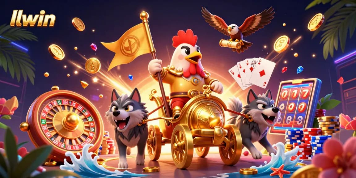 Engage with exciting gameplay at llwin featuring a dynamic 3D casino scene full of action and reward symbols.