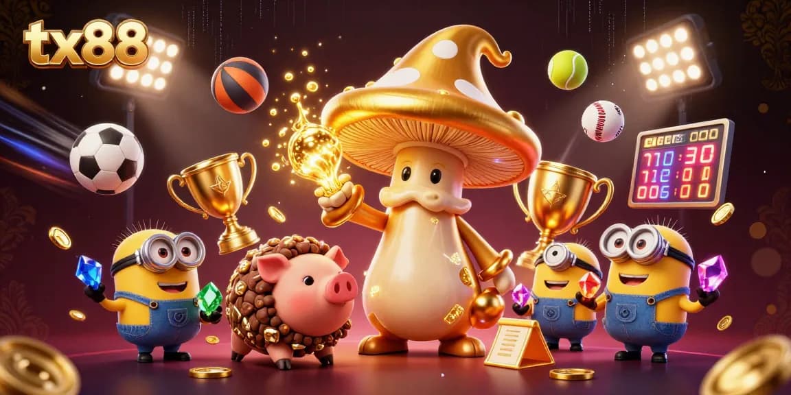 Experience thrilling winnings with tx88 at a magical casino scene filled with vibrant elements.