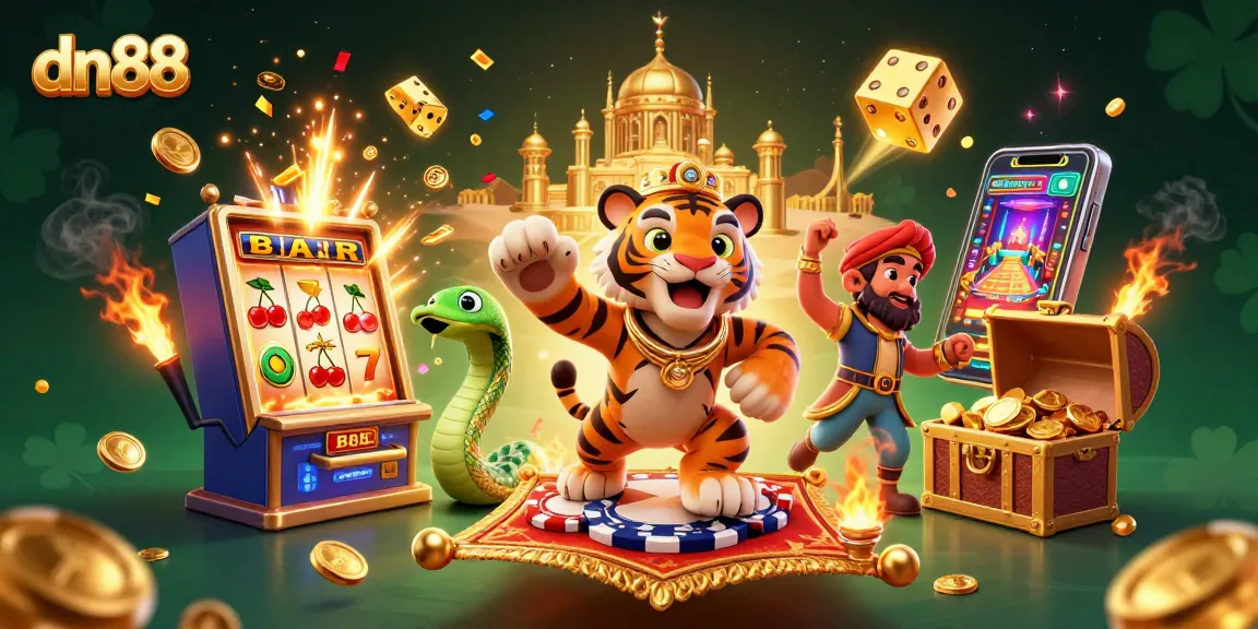 Experience thrilling games with dn88 and stunning jackpot visuals in a captivating 3D illustration.