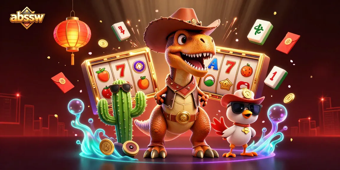 Experience thrilling action in abssw with 3D characters and casino elements in a vibrant scene.