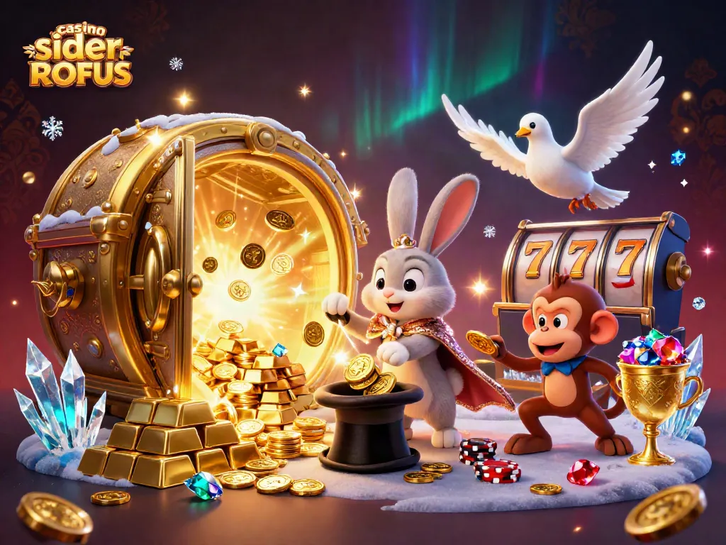 Engage with casino sider uden ROFUS in an interactive 3D scene featuring magic, wealth, and thrills.