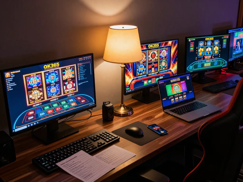 Engaging online gaming setup featuring various casino games at OK365 COM for strategic gambling