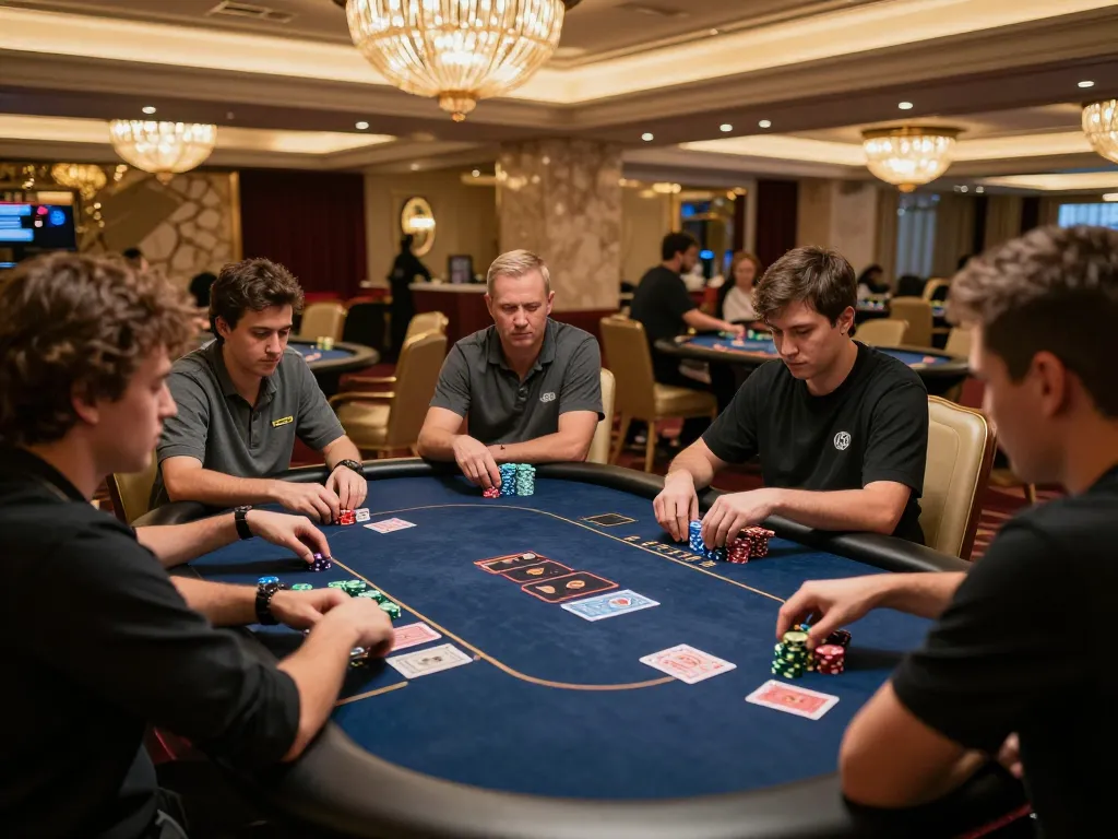 VIP poker players at LC 88 showcase high-stakes gaming in an elegant casino setting.