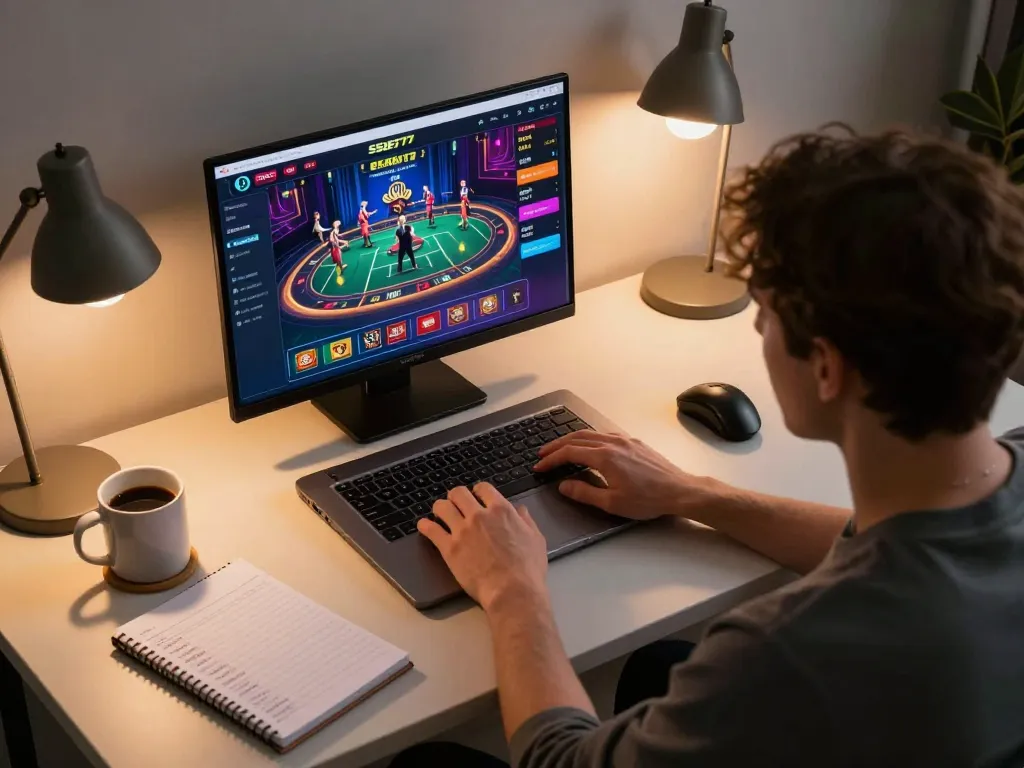 Engaging player experiencing live dealer games on SSBET77 online casino platform