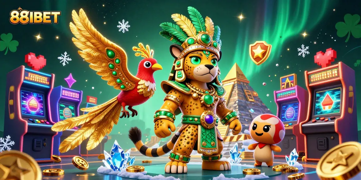 Immerse in the vibrant 88IBET casino scene with colorful characters and thrilling game elements.