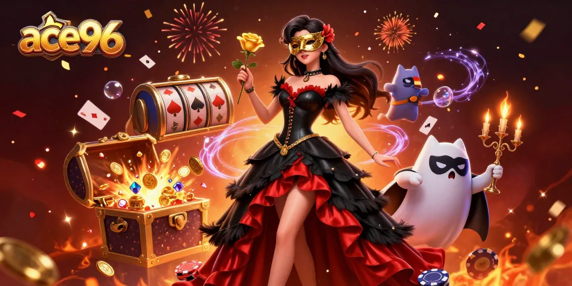 Experience immersive gaming at ace96 with stunning characters amid vibrant casino elements.