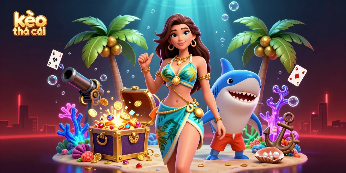Engage with kèo nhà cái gameplay featuring dynamic beach scene, exciting characters, and vibrant effects.