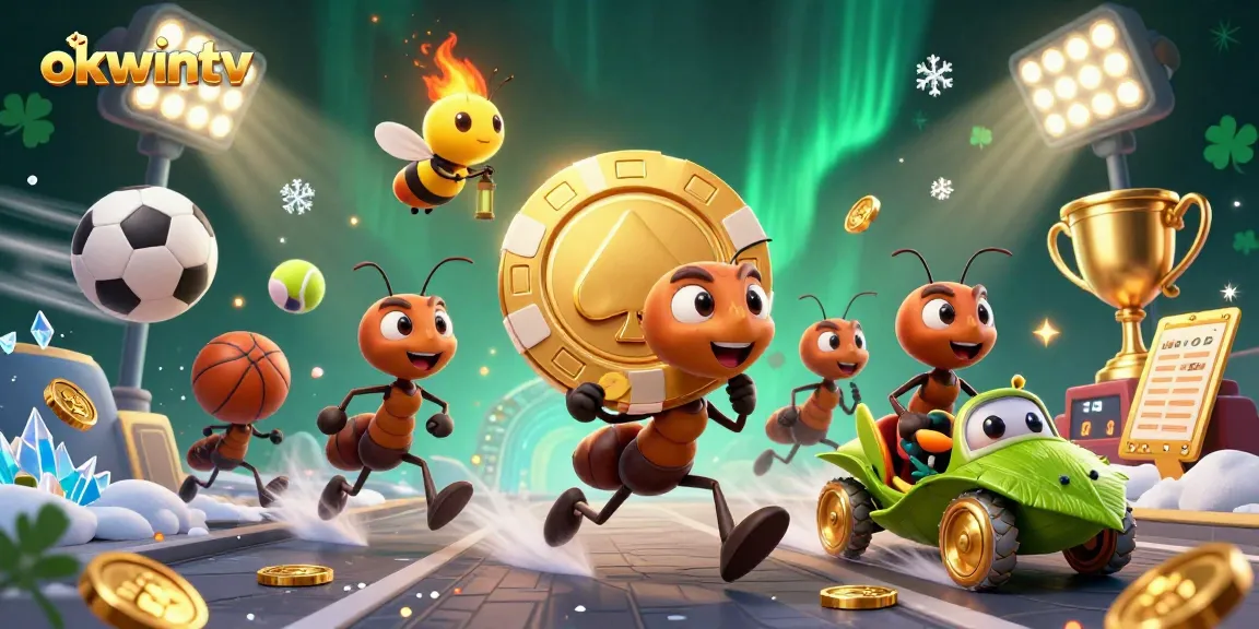 Experience seamless sports betting and live soccer streaming with okwintv's vibrant 3D illustration.