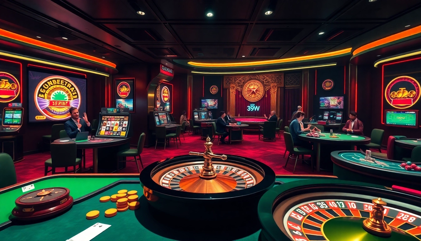Engaging scene of online gambling at 399W featuring vibrant casino visuals.