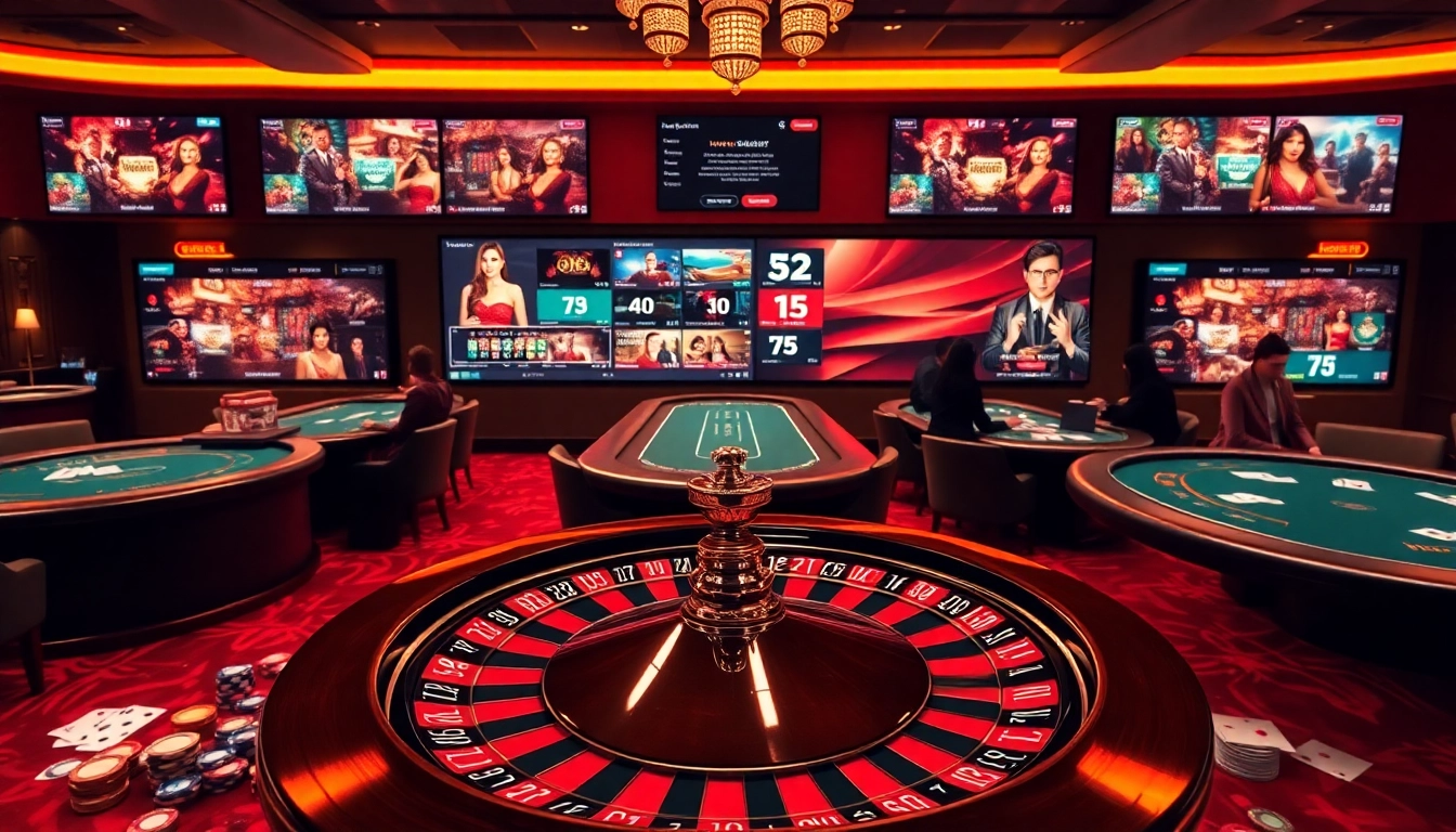 Experience high-stakes excitement at https://oxbet.boo/ with a luxurious casino scene showcasing roulette and poker.