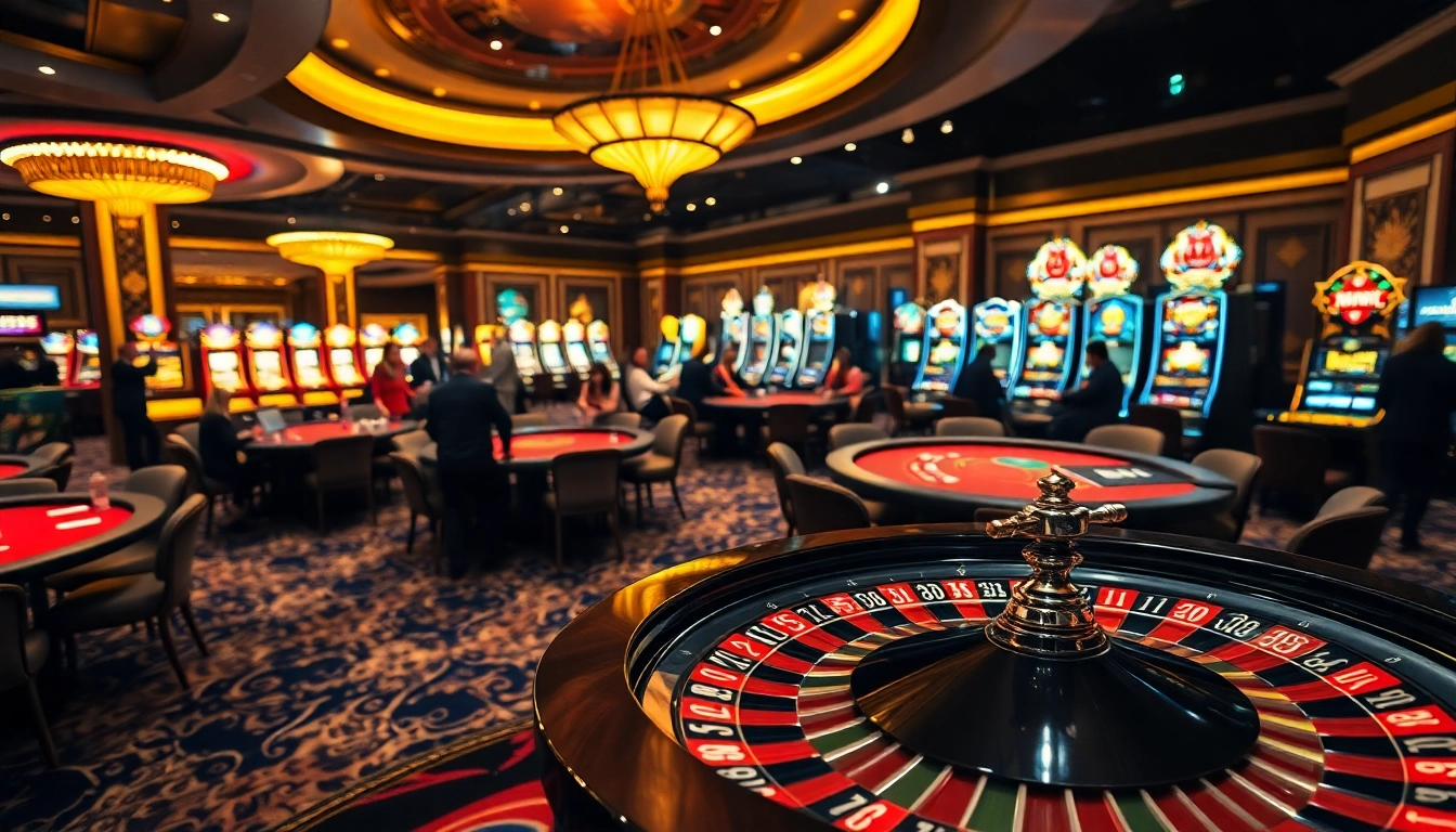 Exciting casino gameplay with players at poker tables at https://lucky88.faith/, showcasing vibrant gambling action.