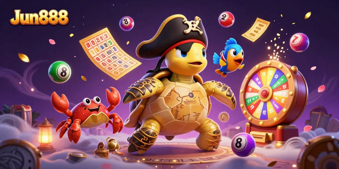 Engage with Jun888 by discovering vibrant gaming thrills amidst treasures and colorful lottery elements.